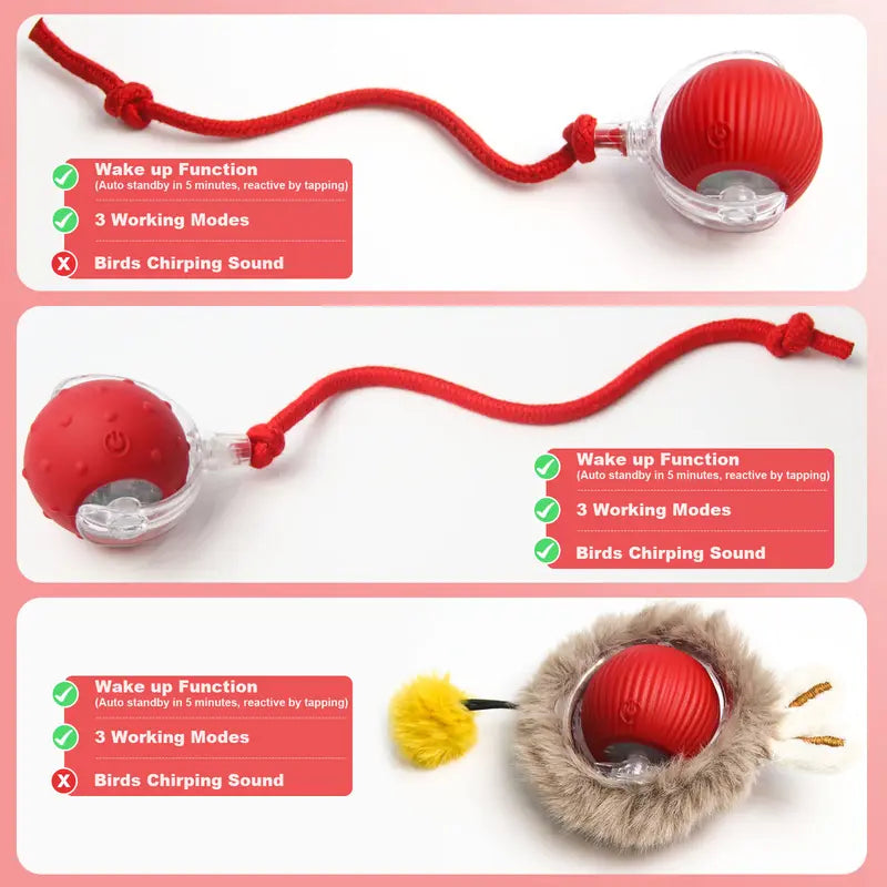 Automatic Rolling Cat Toy Ball – Keeps Indoor Cats Active, Stimulated & Stress-Free