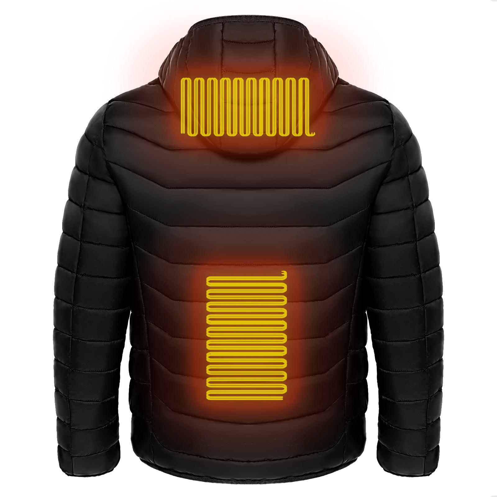 Men Women Heated Puffer Jacket Electric Heating Coat Insulated Hood Windbreaker 9Heat Zones