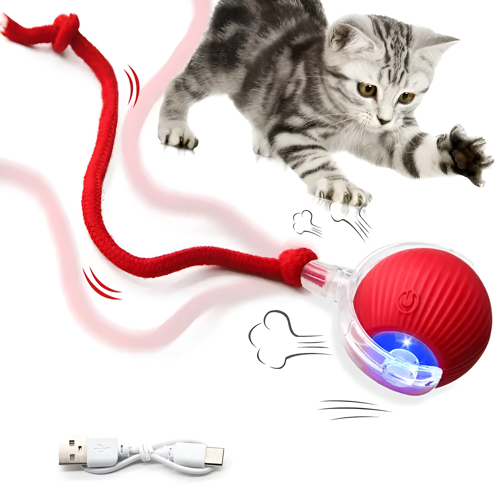 Automatic Rolling Cat Toy Ball – Keeps Indoor Cats Active, Stimulated & Stress-Free