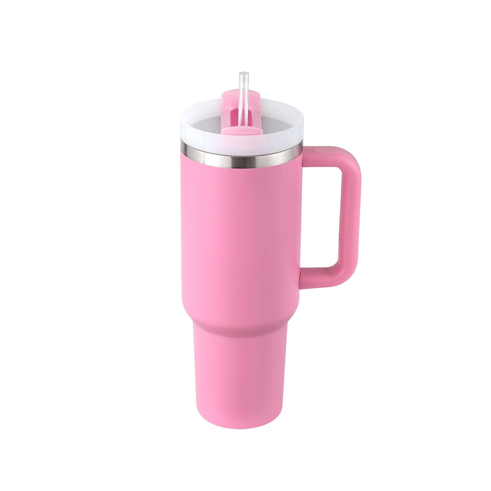40 Oz Tumbler With Handle Straw Insulated, Stainless Steel Spill Proof Vacuum Coffee Cup
