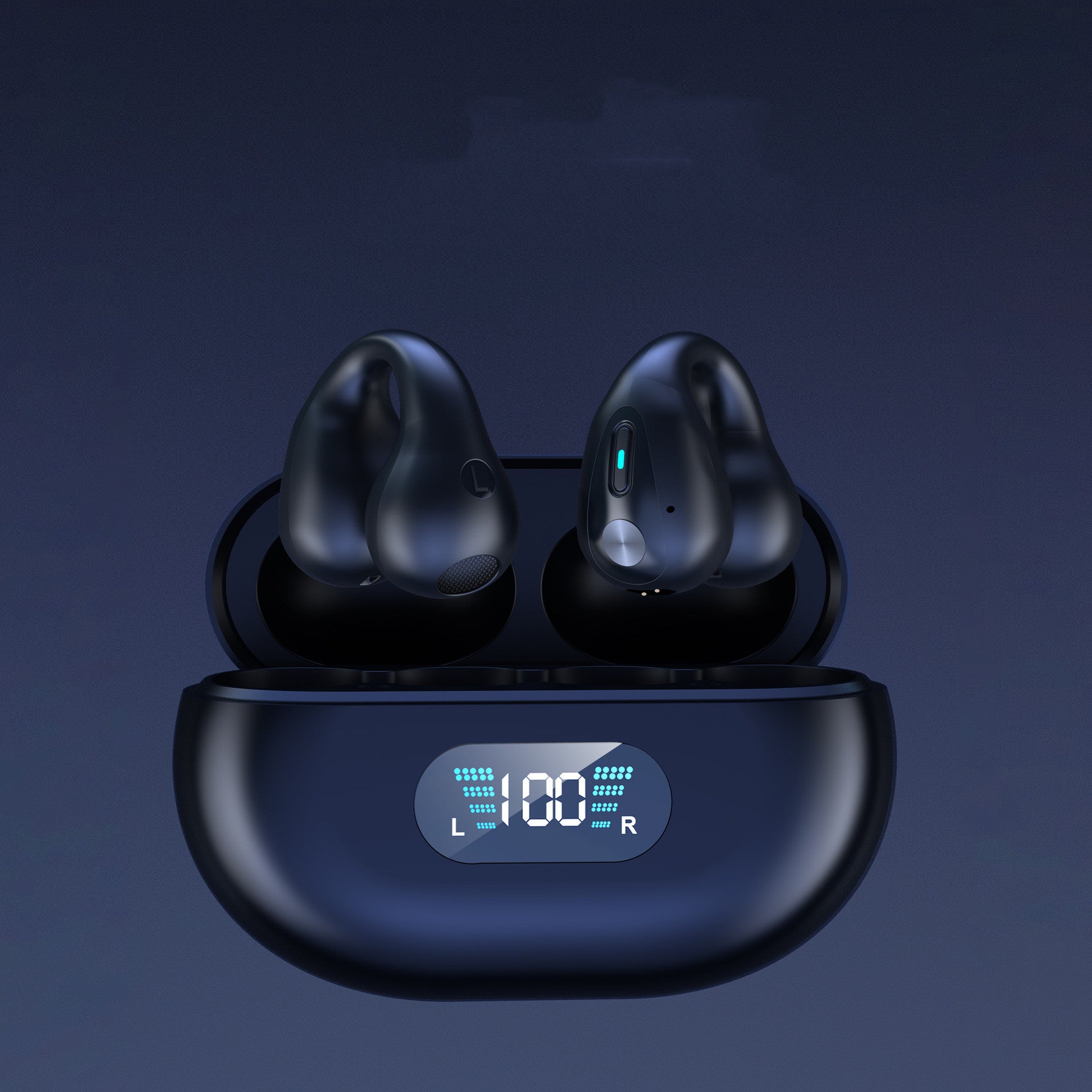 Bone Conduction Headphones TWS Earbuds Ear Clip Bluetooth 5.3 Touch