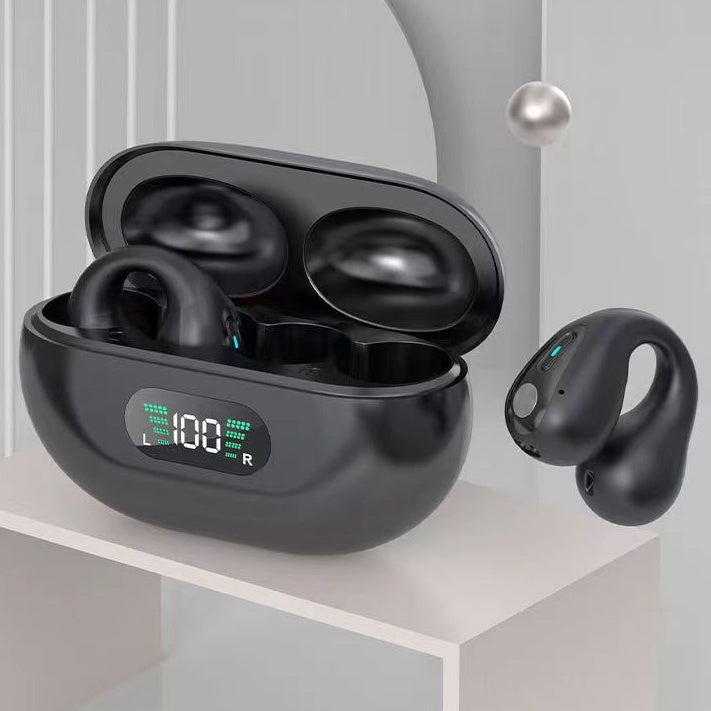 Bone Conduction Headphones TWS Earbuds Ear Clip Bluetooth 5.3 Touch