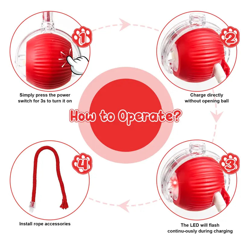 Automatic Rolling Cat Toy Ball – Keeps Indoor Cats Active, Stimulated & Stress-Free