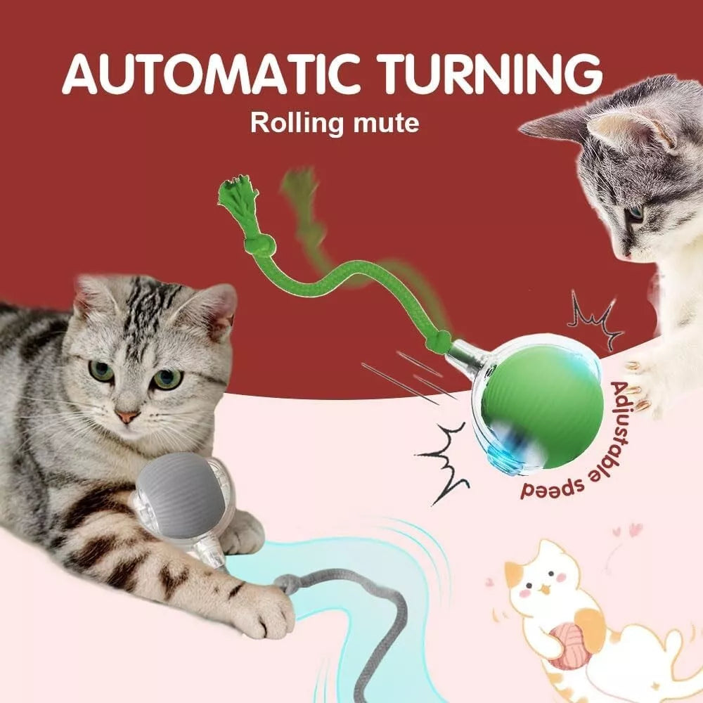 Automatic Rolling Cat Toy Ball – Keeps Indoor Cats Active, Stimulated & Stress-Free